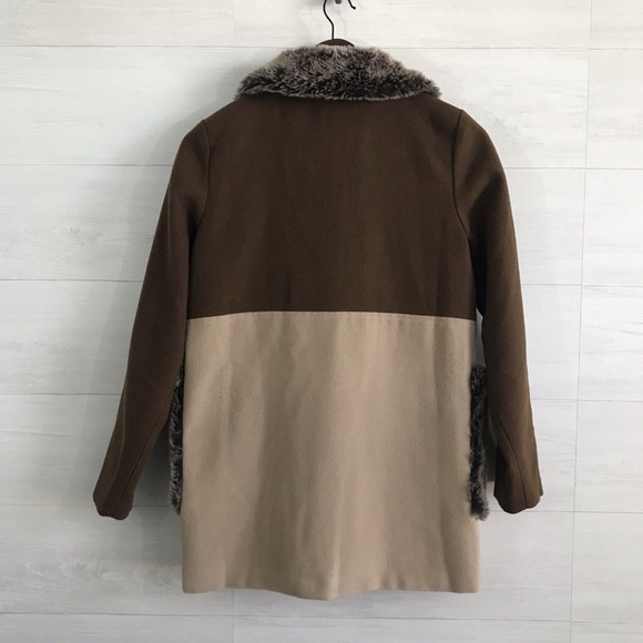 Cici Shop Brown Faux Fur Large Pocket Coat - Picture 4 of 5
